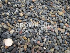 Black Beach Pebbles 3/8”