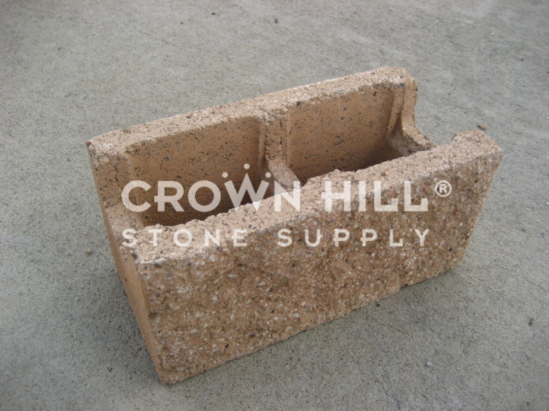 8x8x16 Bond Beam Split Face Block | Crown Hill Stone Supply