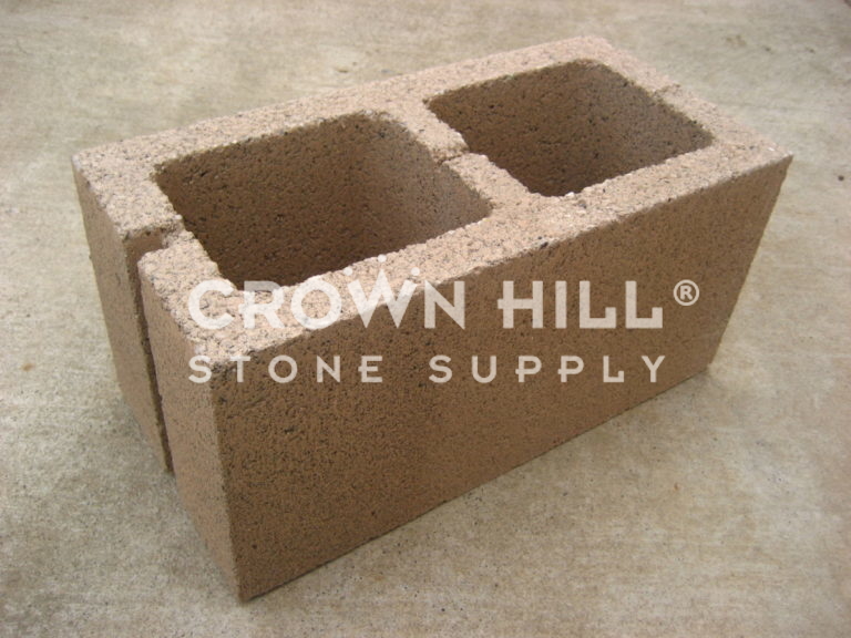Tan Smooth Face Cinder Block | Crown Hill Stone Supply